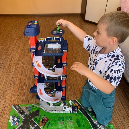 Parking Garaż Samochodowy + Autka Auta Tor z Elektryczną Windą Zjeżdżalnia KRUZZEL