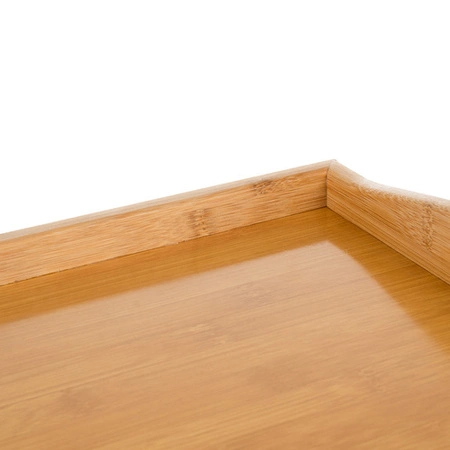 Stolik Śniadaniowy pod Laptop do Łóżka Bambusowy Drewniany Składany Taca XL RUHHY