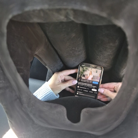 Poduszka Podróżna Pompowana do Samolotu Pociągu Auta Duża Wygodna Dmuchana TRIZAND 25346