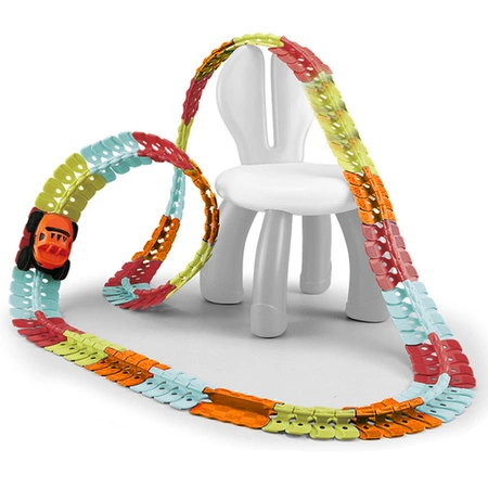 Tor Wyścigowy Samochodowy Tory Wyścigowe Zestaw + Autko 4,8m Elastyczny XL KRUZZEL