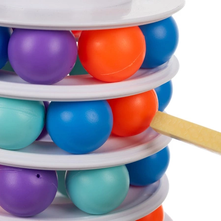 Gra Zręcznościowa dla Dzieci Rodzinna Wieża z Kulkami Pingwin na Wieży Kule KRUZZEL