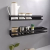 Półka Łazienkowa Wisząca Czarna pod Lustro XL 50cm RUHHY
