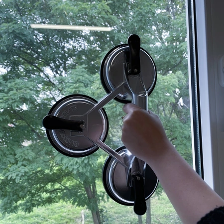 Uchwyt Przyssawka do Płytek Szyb Glazury Szkła Gresu 3x 120mm Aluminium BIGSTREN