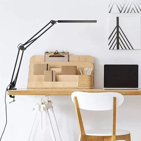 Lampka Biurkowa LED na Biurko Szkolna Nocna Lampa Kreślarska Regulowana USB IZOXIS