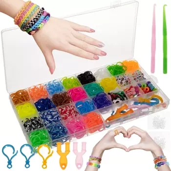 Gumki Zestaw do Robienia Bransoletek 1500 szt DIY KRUZZEL
