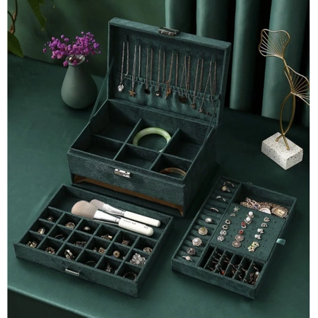 Szkatułka na Biżuterię Kuferek Organizer Pudełko SOULIMA