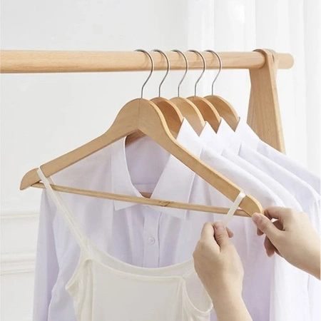 Drewniane Wieszaki na Ubrania Ubraniowe Odzieżowe Wieszak Mocny x10 Komplet RUHHY