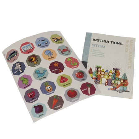 Klocki Magnetyczne Konstrukcyjne Edukacyjne Zestaw Układanka Świecące Kulki KRUZZEL