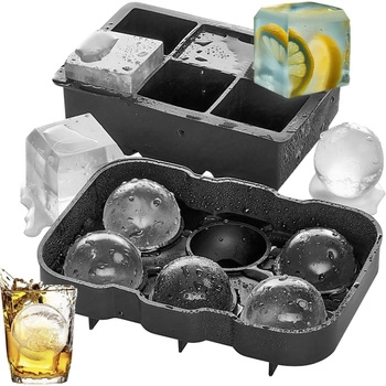 Silikonowa Forma do Kostek Lodu 2w1 na Kostki Kule RUHHY