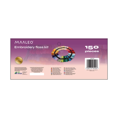 Mulina Zestaw do Haftu Haftowania Muliny Kolorowe Nici do Wyszywania 150szt Maaleo 25662