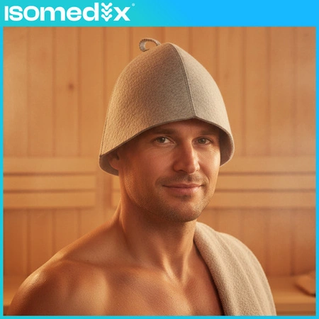 Czapka do Sauny filcowa Isomedix kapelusz ochrona głowy i włosów Unisex
