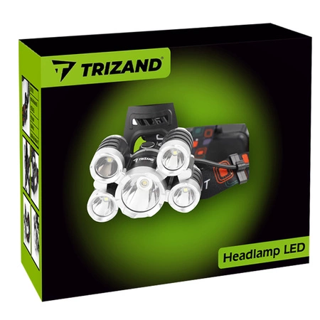 Latarka Czołowa Lampka Czołówka Mocna 5LED Cree T6 TRIZAND