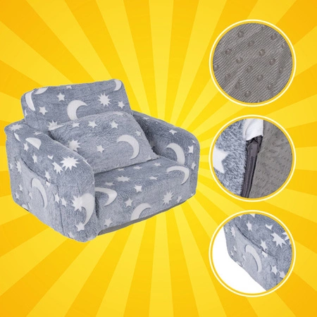 Fotel Rozkładany Dla Dzieci Kruzzel Pluszowy Fotelik Pufa Do Pokoju Prezent