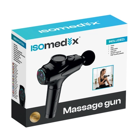Pistolet do Masażu Masażer do Ciała Pleców Stóp Massage Gun + Końcówki Etui Isomedix 26441