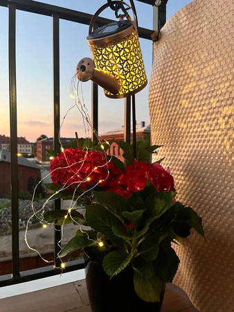 Lampa Solarna Ogrodowa LED Wbijana Dekoracyjna Ozdoba + Czujnik Konewka GARDLOV