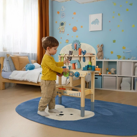 Drewniany Warsztat dla Dzieci Zestaw Majsterkowicza Narzędzia Stół Prezent Kruzzel 26546
