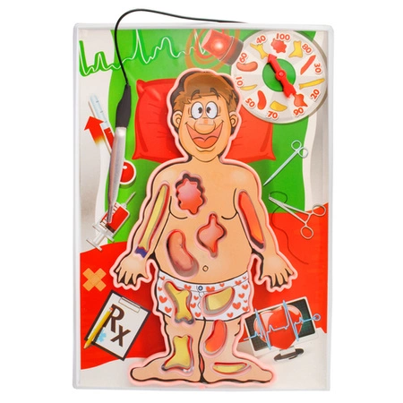 Gra Zręcznościowa Operacja Doktor Plansza Elektroniczna Lekarz dla Dzieci ISO TRADE