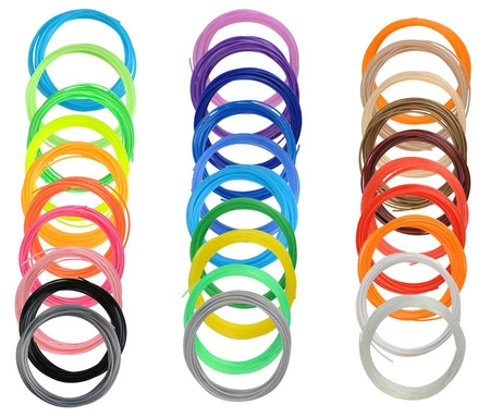 Wkłady PLA Długopis 3D Pen 30 x Filament 5m = 150m MAALEO