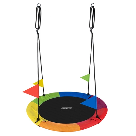 Huśtawka Bocianie Gniazdo dla Dzieci Ogrodowa 110cm 150kg XXL Duża Stelaż KRUZZEL