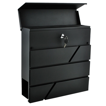 Skrzynka na Listy Pocztowa Gazety Pocztę Duża Listowa A4 Antracyt do Domu MALATEC