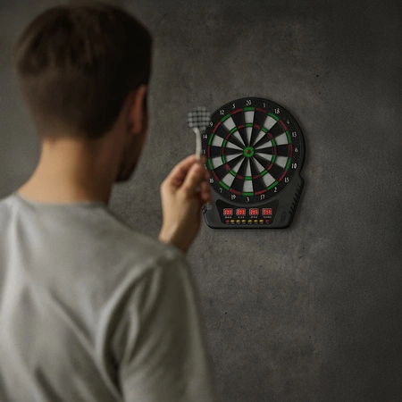 Tarcza Elektroniczna do Gry w Dart + Rzutki Lotki Darta 6 Rzutek na Prezent TRIZAND