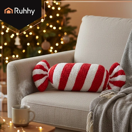 Poduszka Dekoracyjna Ruhhy Cukierek 30 cm Ozdoba Świąteczna Miękka Prezent 27031