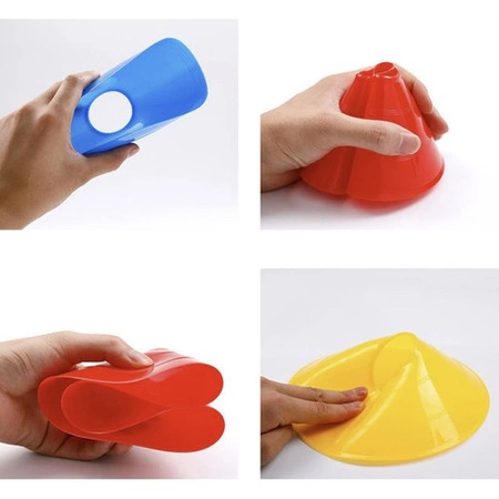 Pachołki Treningowe Zestaw Talerzyki do Piłki Grzybki Elastyczne 50szt 20cm TRIZAND