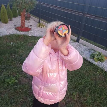 Kalejdoskop dla Dzieci Zabawka Luneta Edukacyjna Kolorowa Obracany Kolorowy KRUZZEL