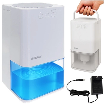 Osuszacz Powietrza Pochłaniacz Wilgoci Cichy Timer + Podświetlenie LED1,4L Ruhhy 26495