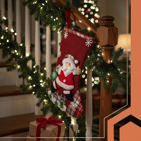 Skarpety Świąteczne na Kominek RUHHY na Prezenty Mikołajki Święta x4 Wzory