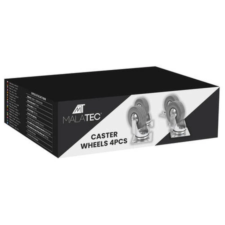 Zestaw Jezdny Kól Obrotowe Koła Kółka Hamulec x 4 MALATEC