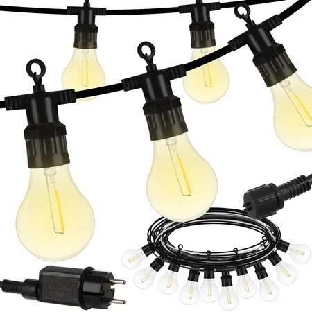 Girlanda Duże Lampki Ogrodowe 6m Zewnętrzne 10szt ISO TRADE