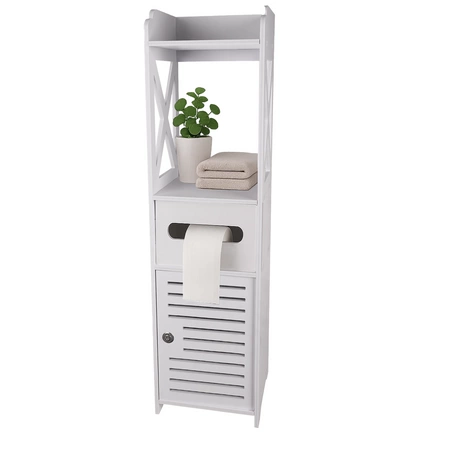 Szafka Łazienkowa Stojąca Uchwyt na Papier Toaletowy Regał Słupek na Klucz Ruhhy 25763