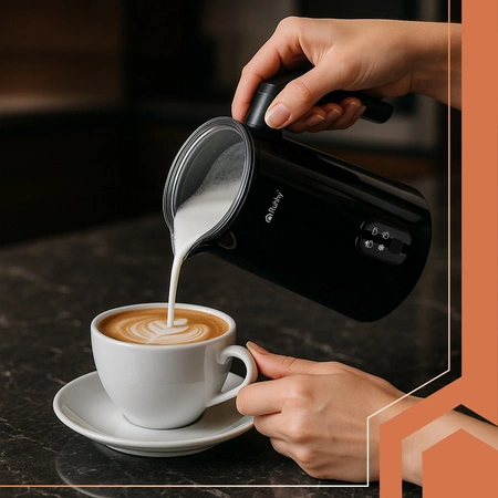 Elektryczny Spieniacz do Mleka Dzbankowy RUHHY z Podgrzewaczem 4 Tryby 350