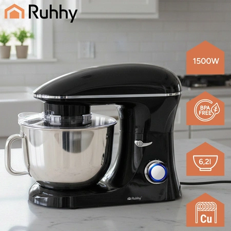 Robot Planetarny Kuchenny RUHHY Misa 6,2L Wielofunkcyjny Mikser do Ciasta