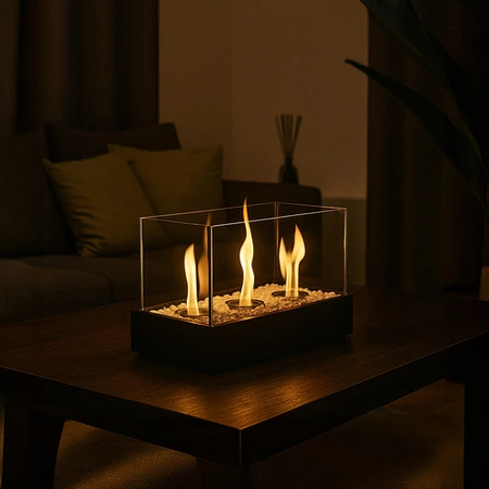 Biokominek Wolnostojący do Domu Bezdymny Bio Kominek na Bioetanol + Kamyki Kaminer 26318