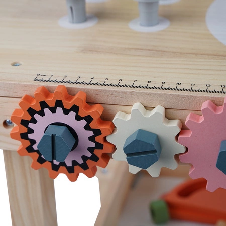 Drewniany Warsztat dla Dzieci Zestaw Majsterkowicza Narzędzia Stół Prezent Kruzzel 26546