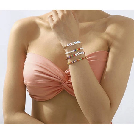 Zestaw do Robienia Bransoletek Koraliki DIY 900el KRUZZEL