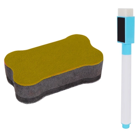 Tablica Magnetyczna Suchościeralna Kredowa Stojąca Dwustronna Drewniana 6w1 KRUZZEL