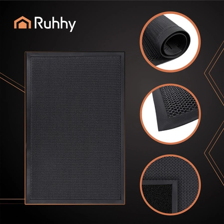 Wycieraczka pod Drzwi Mata Wejściowa Zewnętrzna Mocna Siatka 60x90cm Gumowa Ruhhy 26185