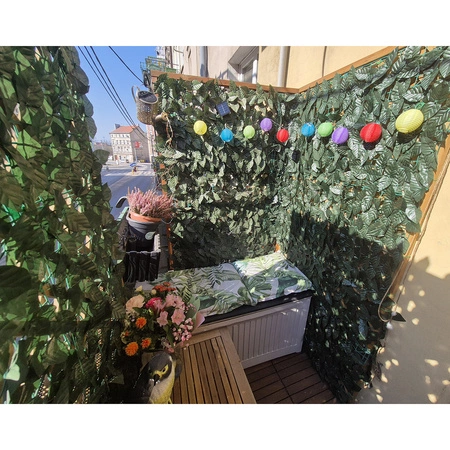 Sztuczny Żywopłot Bluszcz Osłona na Balkon Ścianę Zielona Mata 3m Roślinny GARDLOV