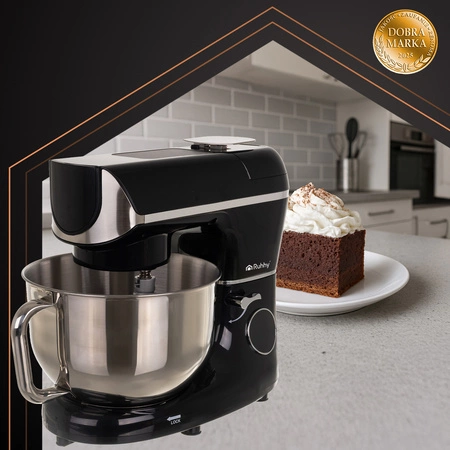 Robot Planetarny Kuchenny z Podgrzewaną Misą 5,5L Waga Timer Akcesoria Ruhhy 25729