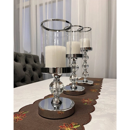 Świecznik Szklany Lampion Glamour Zestaw 1-2-3 szt RUHHY