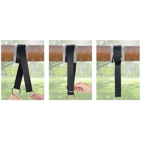 Mocowanie Hamaka Huśtawki Fotela 2 x Uchwyt Taśmy Zestaw Karabińczyki 150kg TRIZAND