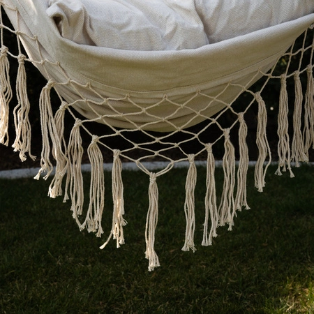 Fotel Wiszący Krzesło Brazylijskie Huśtawka Hamak Ogrodowy Bujany Poduszki GARDLOV