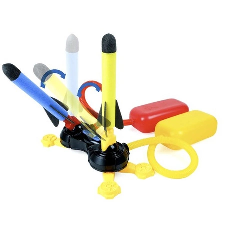 Wyrzutnia rakiet piankowych z pompką i podwójną katapultą dla dzieci! KRUZZEL