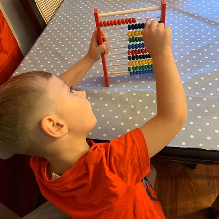 Liczydło Drewniane do Nauka Liczenia dla Dzieci Nauki Szkolne Dwustronne KRUZZEL