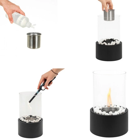 Biokominek Wolnostojący do Domu Bezdymny Bio Kominek na Bioetanol + Kamyki Kaminer 26300