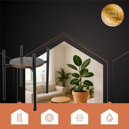 Kwietnik Stojący Stojak na Kwiaty Kwiatki Rośliny Metalowy Loft Regał Półka RUHHY 26049