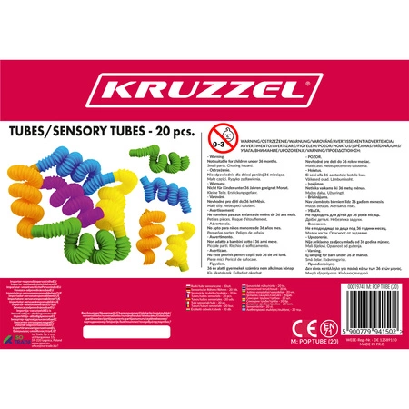 Rurki Tuby Sensoryczne Rury Pop Zestaw XXL 20 szt KRUZZEL